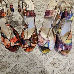 2 pair of Apt 9 watercolor heels